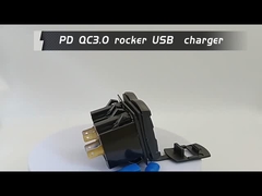 12v 24v Usb Charger Rocker Switch การชาร์จเร็ว ซ็อตตู้กันน้ํารวดเร็ว Dual Pd Qc3.0 สําหรับรถ เรือ