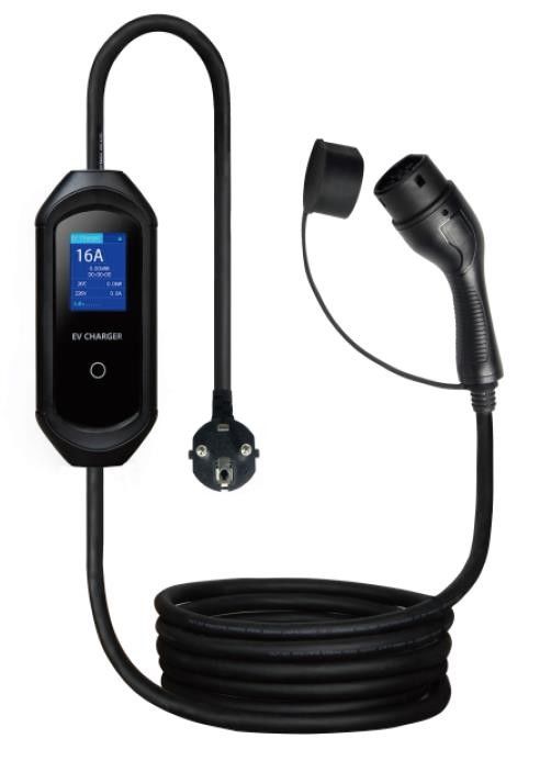 IP55 ประเภทที่ 2 ชาร์จรถยนต์พกพา 3.5KW 7KW บ้านเบา สะดวกในการติดตั้ง