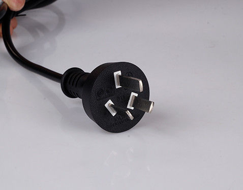 สายไฟ AC ของออสเตรเลีย OEM สายเคเบิลต่อขยาย SAA หุ้มฉนวน PVC 0.75 มม