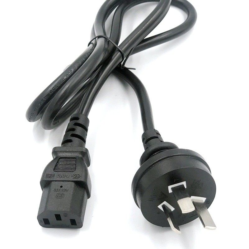 สายไฟ AC ของออสเตรเลีย OEM สายเคเบิลต่อขยาย SAA หุ้มฉนวน PVC 0.75 มม