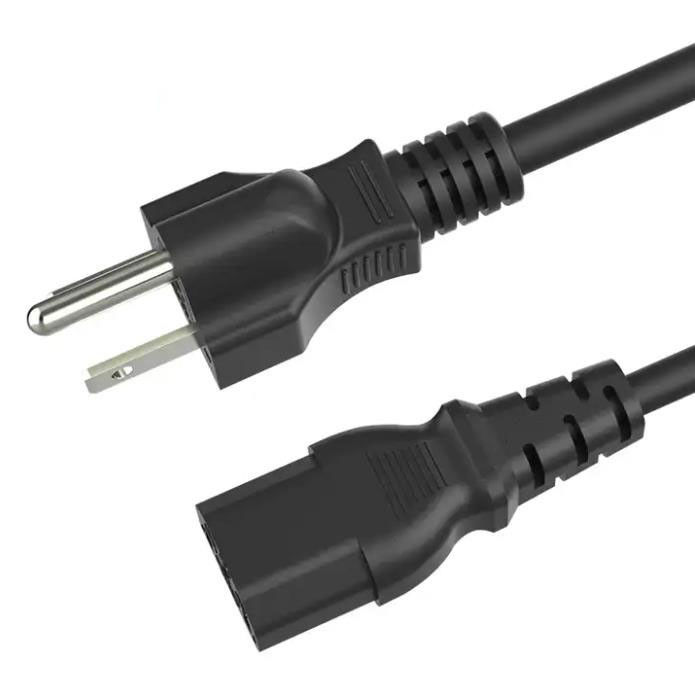 สายไฟ AC ของญี่ปุ่น 300V สายไฟต่อขยาย 3 แกนสามปลั๊ก 18 Awg