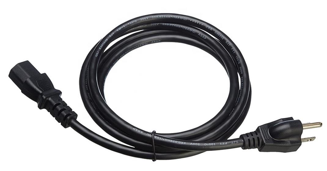 IEC US สายไฟกันน้ำ 250V 3 พินสายไฟ AC คอมพิวเตอร์