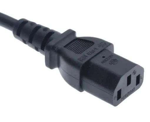 เสียบสายไฟ AC ของยุโรป 250V สายไฟ IEC C13 ตรงน้ำหนักเบา