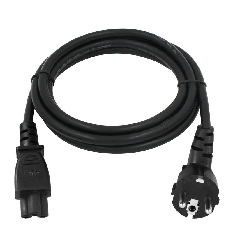 เสียบสายไฟ AC ของยุโรป 250V สายไฟ IEC C13 ตรงน้ำหนักเบา