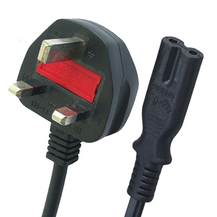 IEC UK สายไฟ AC 1.5M 3 ปลั๊ก Mains Lead Cable 5Ft