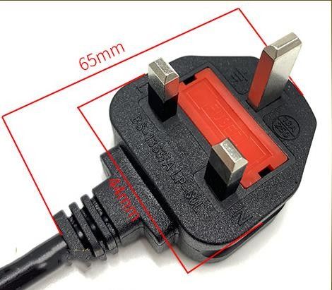 IEC UK สายไฟ AC 1.5M 3 ปลั๊ก Mains Lead Cable 5Ft