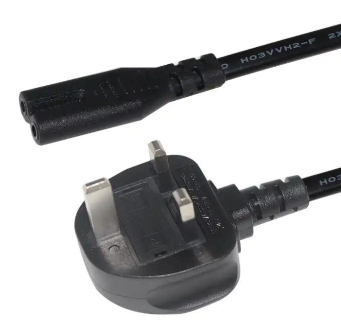 IEC UK สายไฟ AC 1.5M 3 ปลั๊ก Mains Lead Cable 5Ft