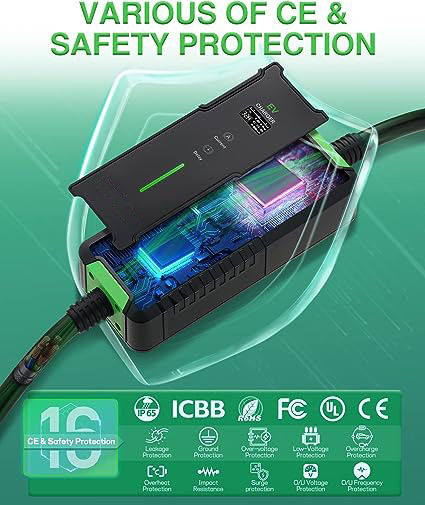 3.5KW 7KW EV Charger Wallbox พกพา ระดับ 1 EV Charger 32 แอมเปอร์