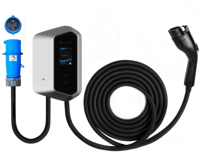 7KW 9KW 11KW 2.4 Lcd สีหน้าจอ ผนัง EV ชาร์จ Ip54 110-240V
