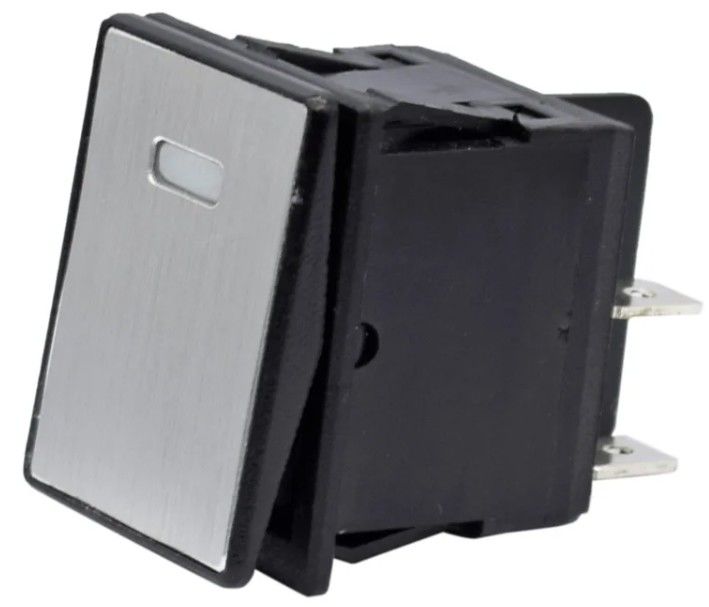 DC 12V 20A ปุ่มผลักดัน LED แผ่นโลหะอลูมิเนียม 4PIN ON OFF Rocker Switch สําหรับรถเรือ RV