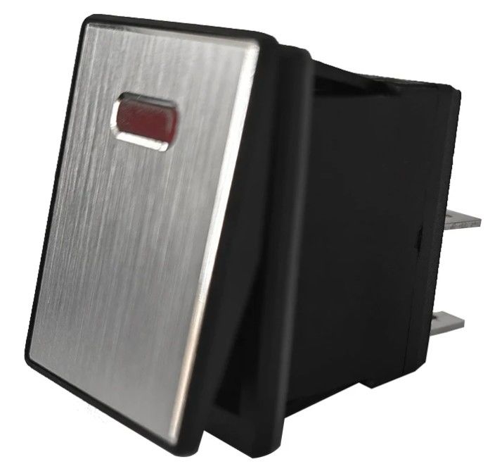 DC 12V 20A ปุ่มผลักดัน LED แผ่นโลหะอลูมิเนียม 4PIN ON OFF Rocker Switch สําหรับรถเรือ RV