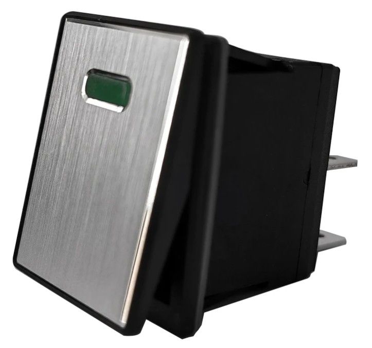 DC 12V 20A ปุ่มผลักดัน LED แผ่นโลหะอลูมิเนียม 4PIN ON OFF Rocker Switch สําหรับรถเรือ RV