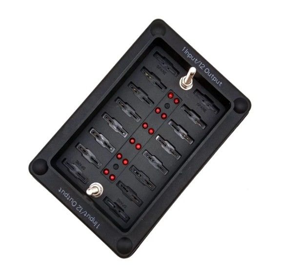 ออโต้ ATO ATC กล่องฟิวส์ กันน้ํา 12 วงจร ใบสติ๊กเกอร์ถือฟิวส์ 12 ใน 12 ออกสําหรับรถบัส