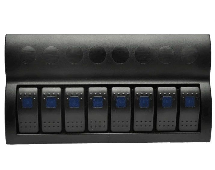 เรือเรือ SPLASHPROOF สวิตช์พานีล 8 กองกับ LED ชี้วัด ROCKER AUTO เฟยส์
