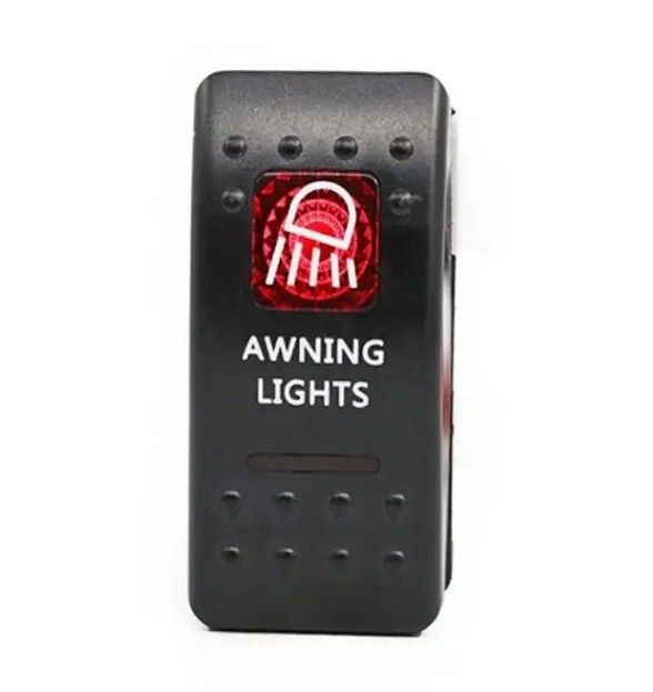 12V 24V ไฟสว่างสีฟ้า LED Light สัญลักษณ์กันน้ําเลเซอร์เปิด / ปิด Rocker Boat Switch สําหรับรถเรือ RV ทะเล
