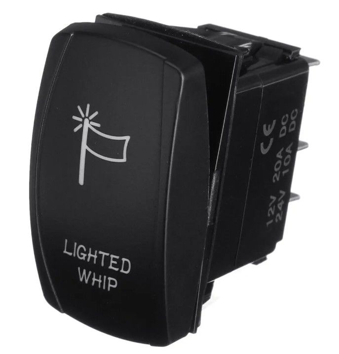 12V 24V Oem สัญลักษณ์ที่กําหนดเอง สาย LED Marine กันน้ํา 24 วอลต์ สาย 4 ปิน 5 ปิน โอนอฟฟอน โรคเกอร์ สวิตช์