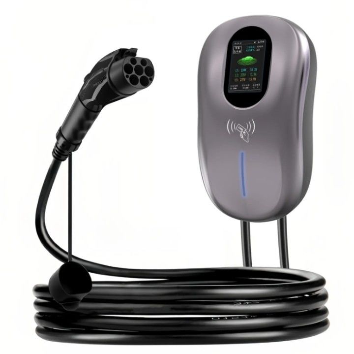 J1772 เครื่องชาร์จรถยนต์ติดผนัง 11kW Wallbox เครื่องชาร์จรถไฟฟ้าชนิด 1
