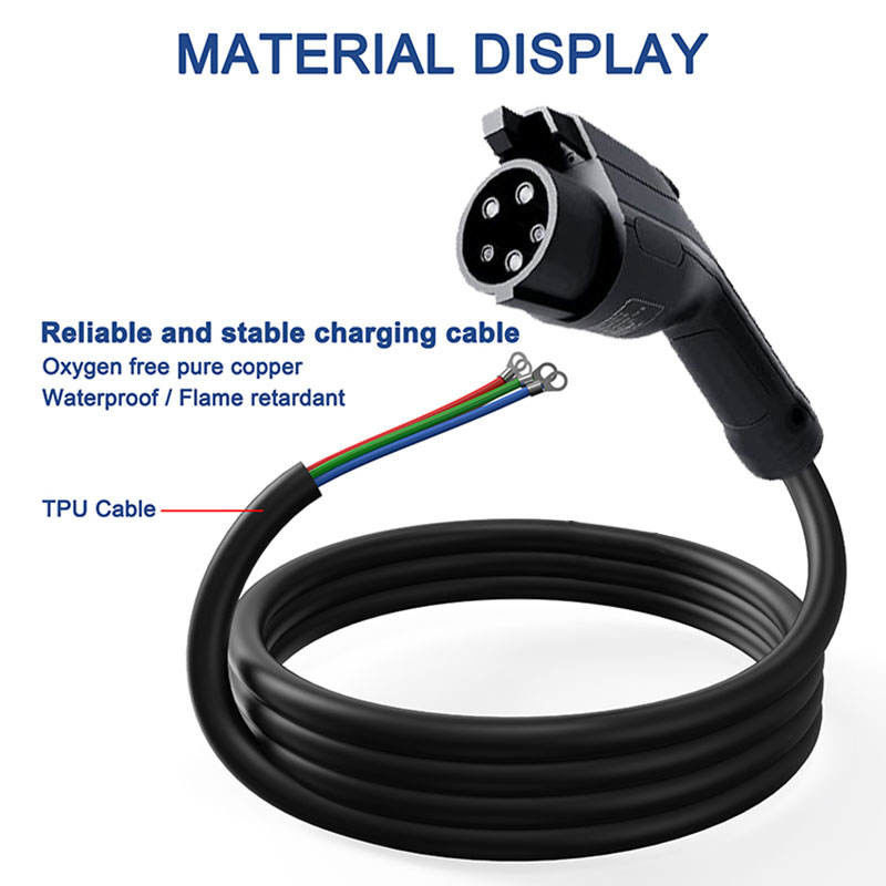 48A กระแส 11kw ประเภท1 J1772 สายชาร์จ EV พกพา ระดับ 2 J1772 สายชาร์จรถยนต์