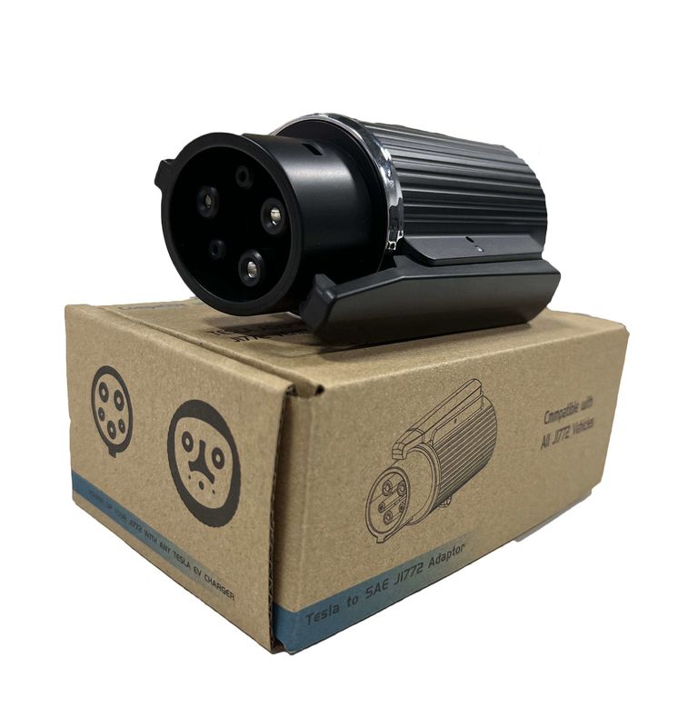 240v ประเภท 1 สําหรับ Tesla Adapter 60a J1772 พกพา AC EV ชาร์จเอดป์เตอร์ สําหรับ Tesla รถ