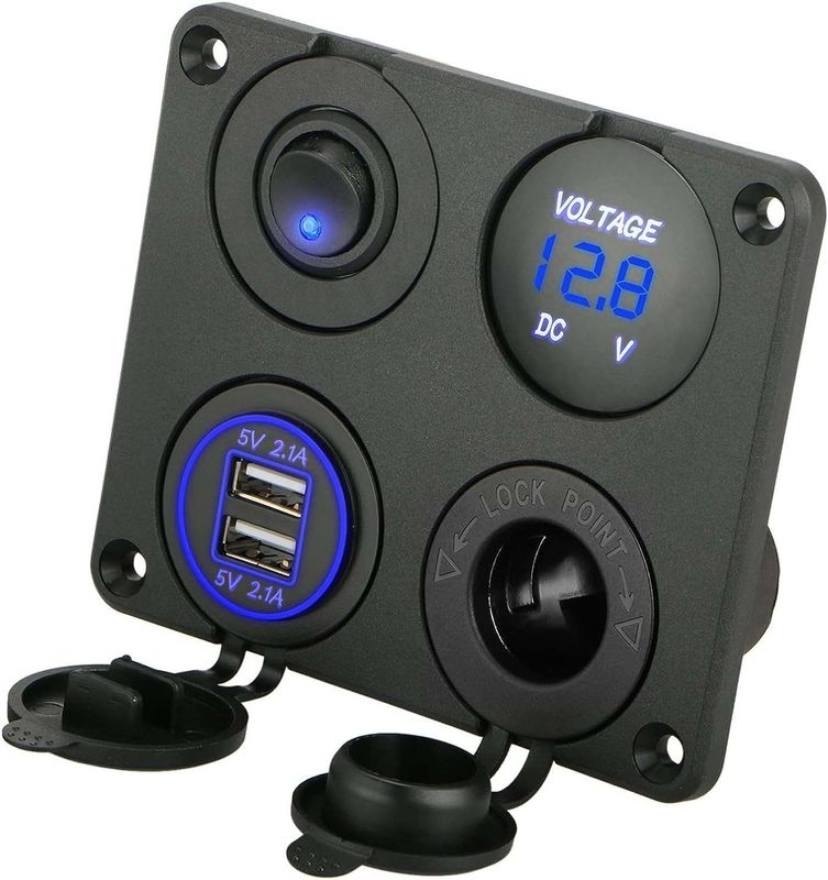 ป้ายเปลี่ยนรถยนต์ที่กําหนดเอง ตู้จุดบุหรี่ & LED ไฟ ON Off Rocker Toggle Switch