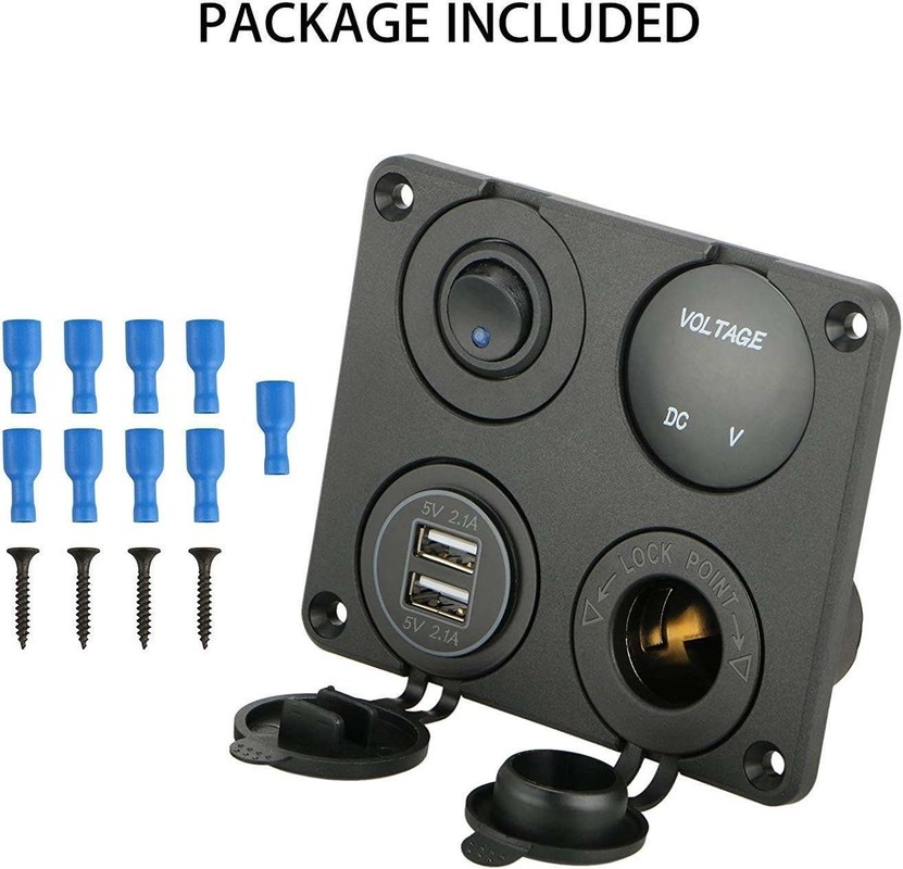 ป้ายเปลี่ยนรถยนต์ที่กําหนดเอง ตู้จุดบุหรี่ & LED ไฟ ON Off Rocker Toggle Switch