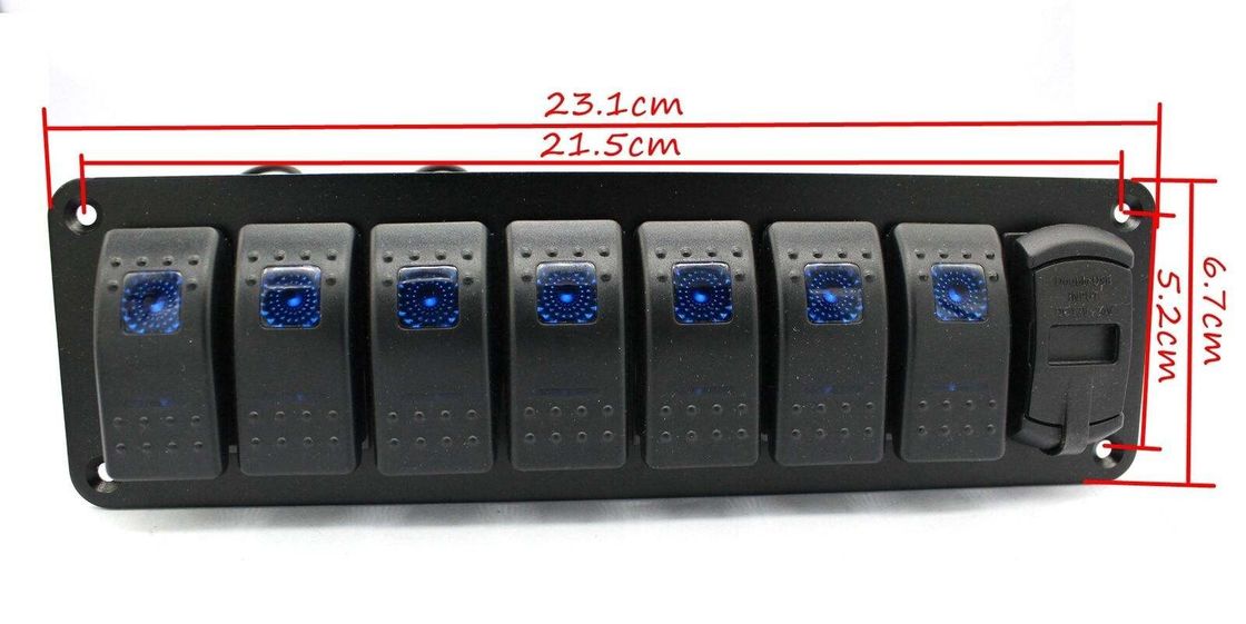 แผนปรับเปลี่ยนแก๊งร็อกเกอร์ DC 12V 7 พร้อม 4.8 แอมเปอร์ ดับเบอร์ชาร์จ USB LED