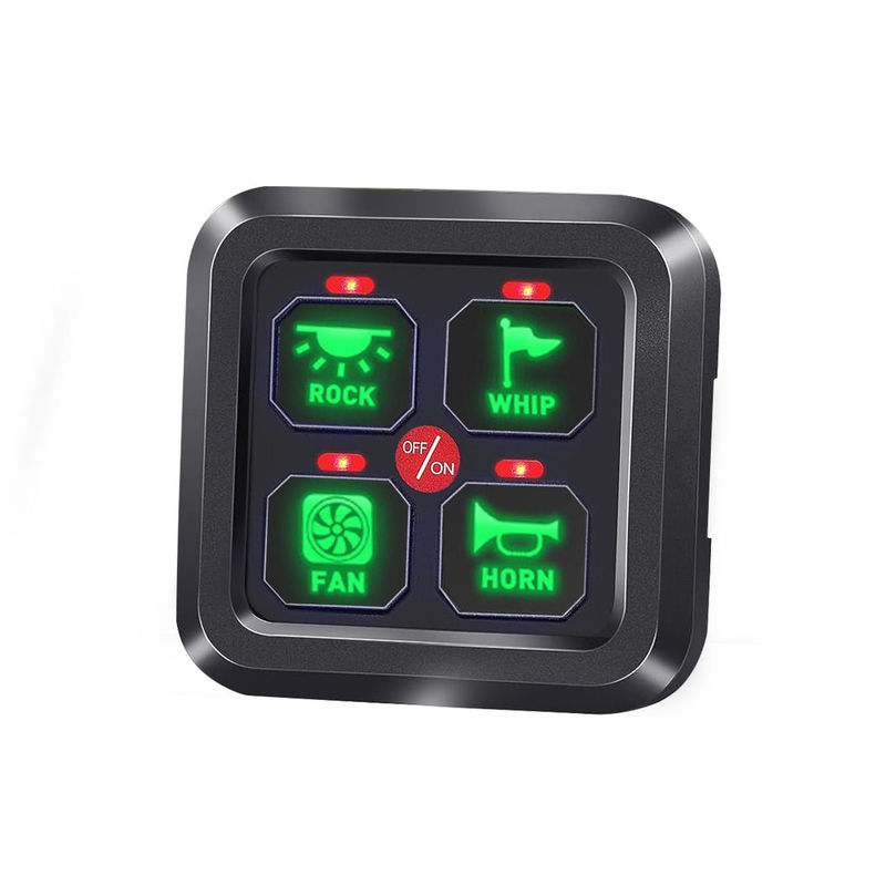 4 Gang Ford Switch Panel ระบบควบคุมวงจร Rocker Switch กับระบบรีเล่ / ไฟลบ