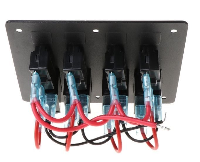 DC 12V 6 แแกง Rocker ปานล์สวิทช์กับไฟแดง LED สําหรับเรือรถ