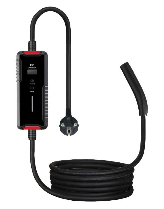 เครื่องชาร์จรถยนต์เทสลา NACS EV ที่สามารถพกพาได้ด้วยสมาร์ท 240V AC 16A/32A/40A SAE J3400 เครื่องชาร์จรถไฟฟ้าบ้าน