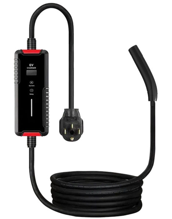เครื่องชาร์จรถยนต์เทสลา NACS EV ที่สามารถพกพาได้ด้วยสมาร์ท 240V AC 16A/32A/40A SAE J3400 เครื่องชาร์จรถไฟฟ้าบ้าน