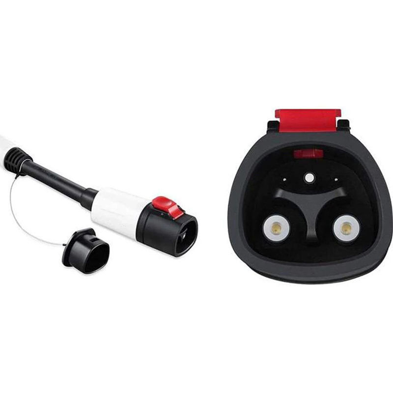 ความปลอดภัยแบบพกพา 60A 250V เทสลา ถึงชนิด 1 เอวีชาร์จแอดป์เตอร์ พร้อมเคเบิลสําหรับชาร์จรถไฟฟ้า