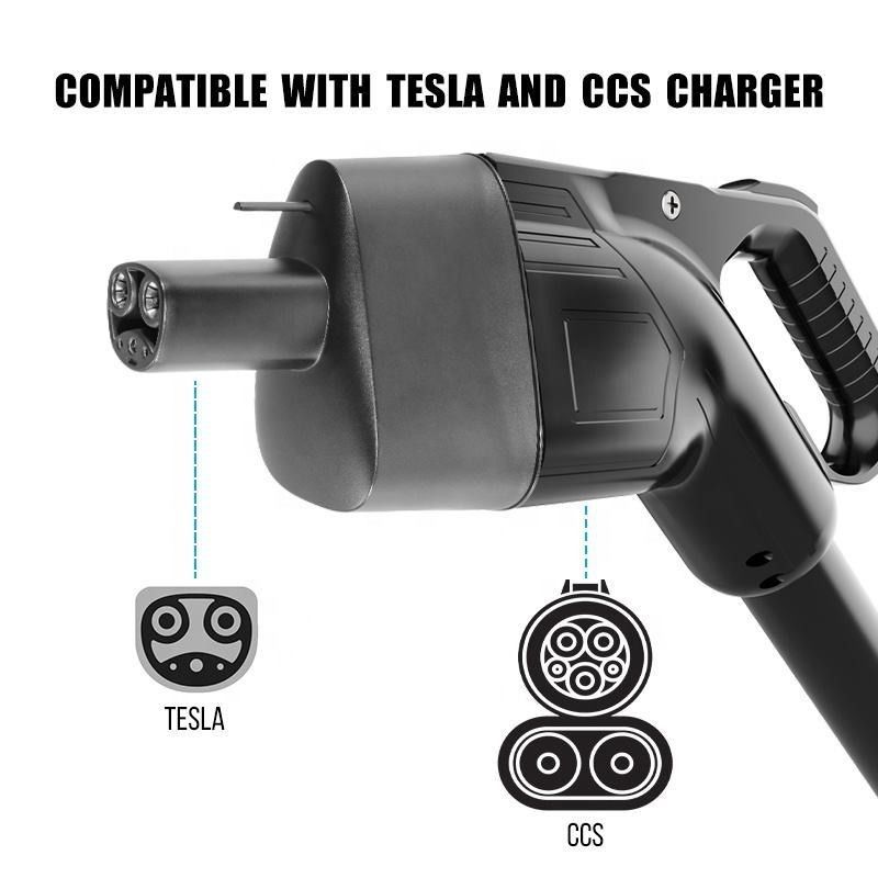 DC Connector CCS1 ถึง Tesla EV ชาร์จเร็ว 250KW สําหรับ Tesla Charging Adapter