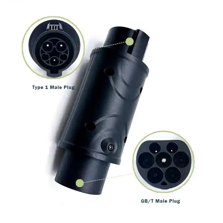 Ev Adapter Charging Stack รถไฟฟ้า J1772 32a ประเภท 1 Ev Charger J1772 ถึง GB/T Adapter