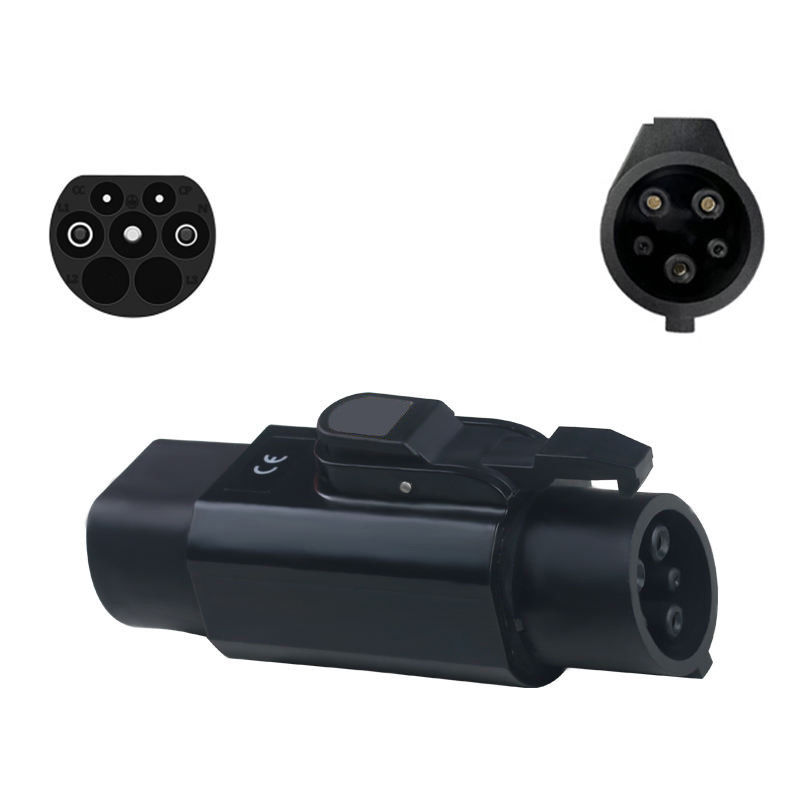 ประเภท 2 ถึง J1772 EV Charging Adapter ชาย ประเภท 1 ถึง หญิง ประเภท 2 เครื่องเชื่อมเครื่องชาร์จรถไฟฟ้า