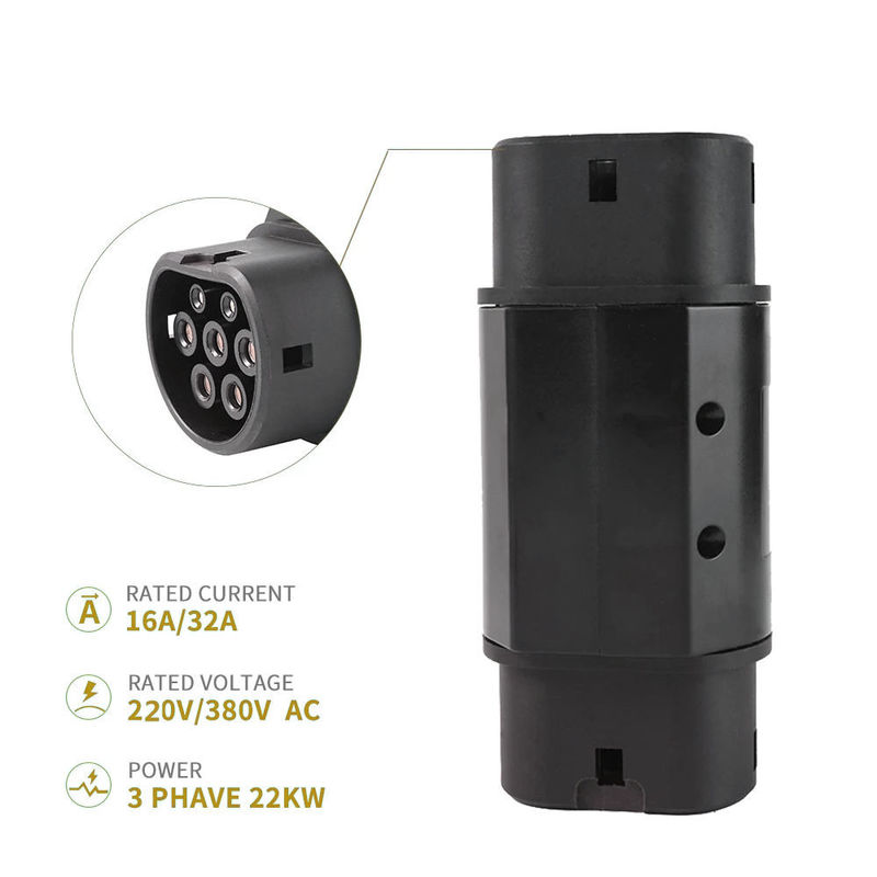 เครื่องเชื่อมการชาร์จพลังงานใหม่ 32A AC Type2 To GBT adapter สําหรับ EVSE Charging
