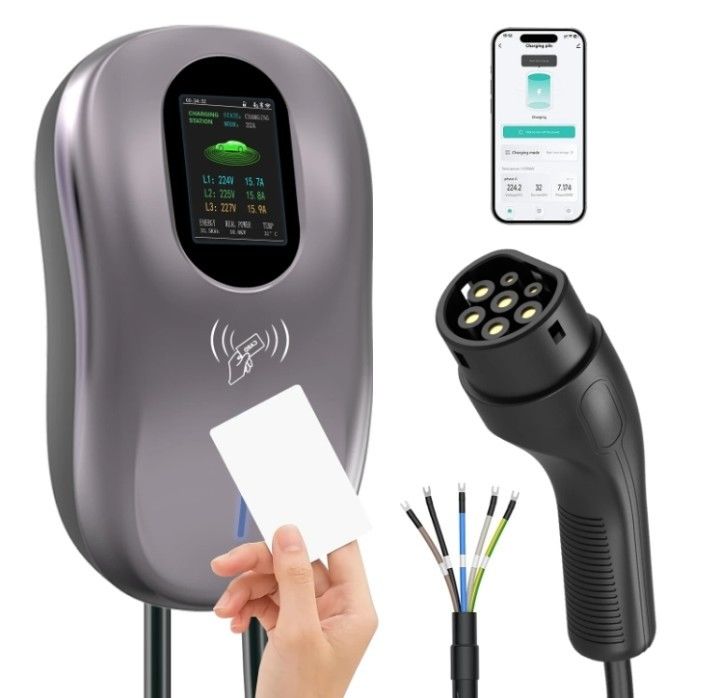 ขายปลีกสถานีชาร์จ EV ชาร์จรถ 11kw OEM Ev Outdoor IEC 62196 TYPE2 กล่องกําแพงภายนอก